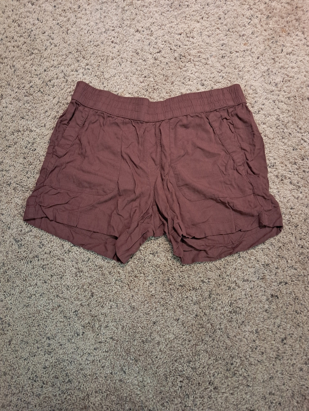 Sonoma Elastic Waist Mauve-Brown Casual Shorts